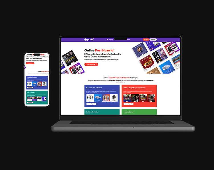 PostX Web Tasarım Çalışması