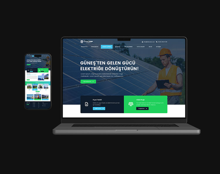 Solar Güneş Enerji Kurumsal Web Tasarımı