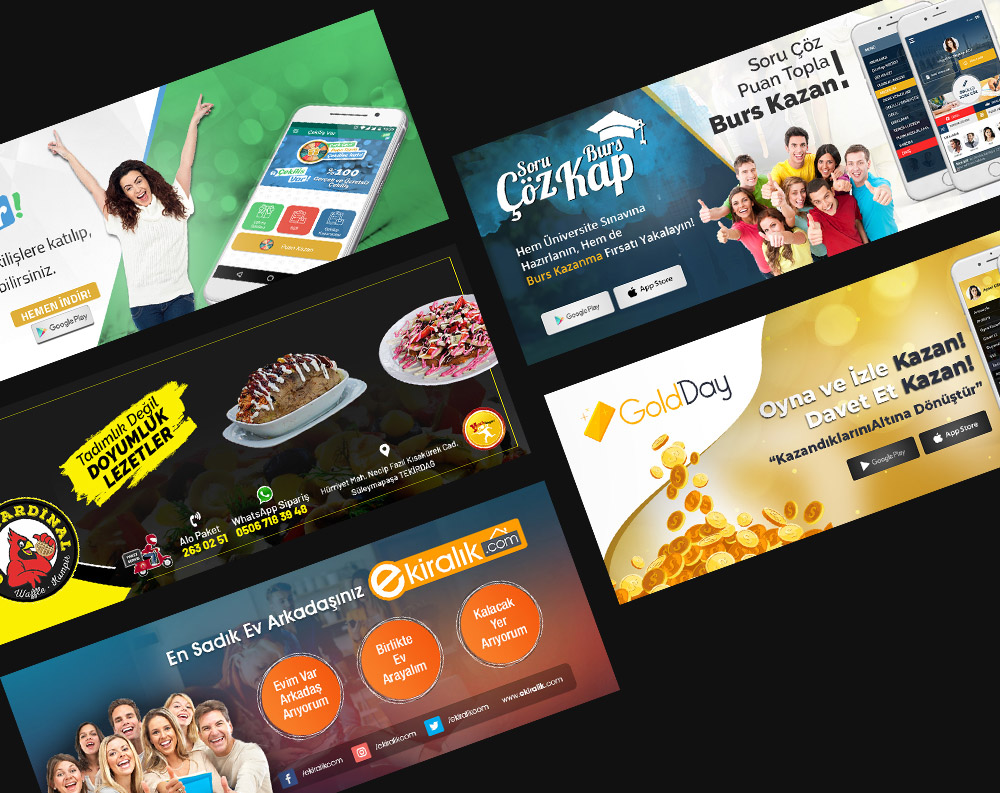 Slider Banner Tasarım Çalışmaları
