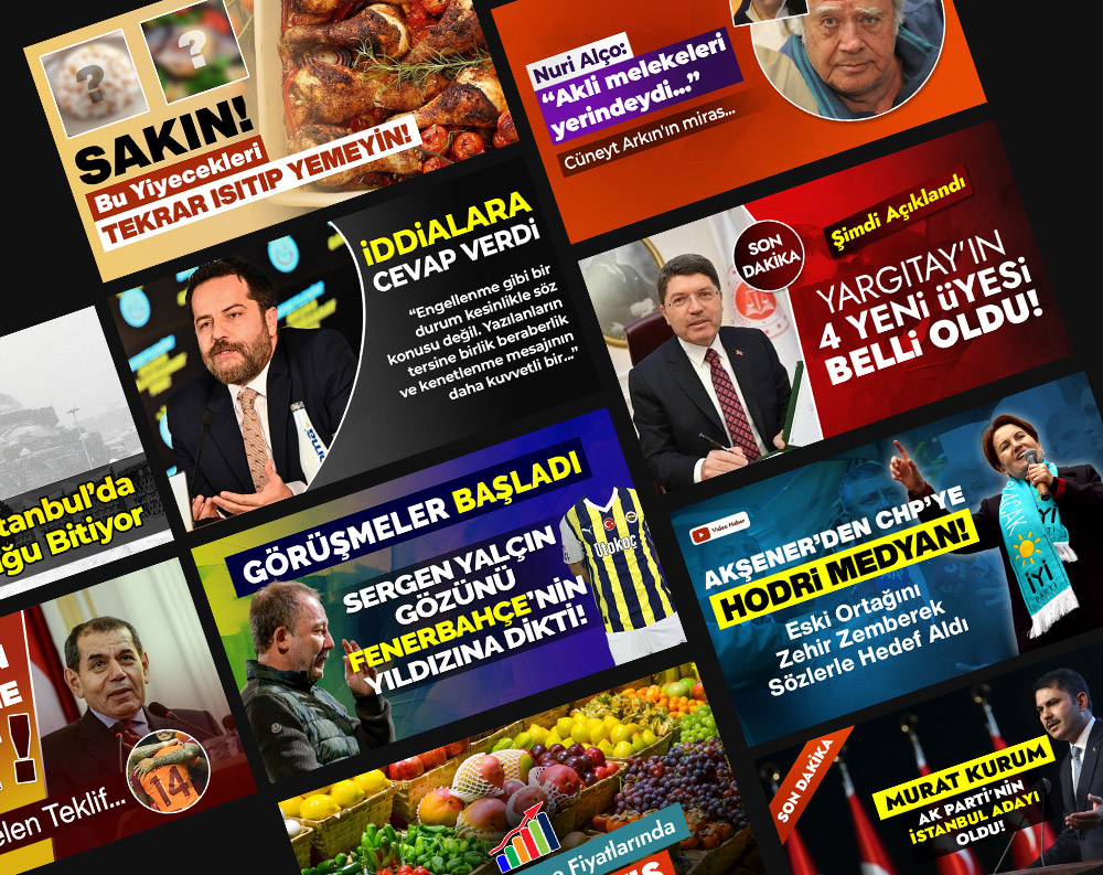 Haber Blog Manşet Slider Banner Tasarım Çalışması