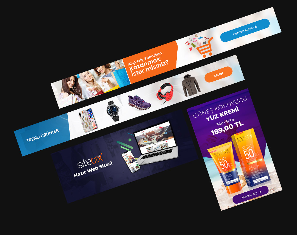 Slider Banner Tasarım Çalışmaları